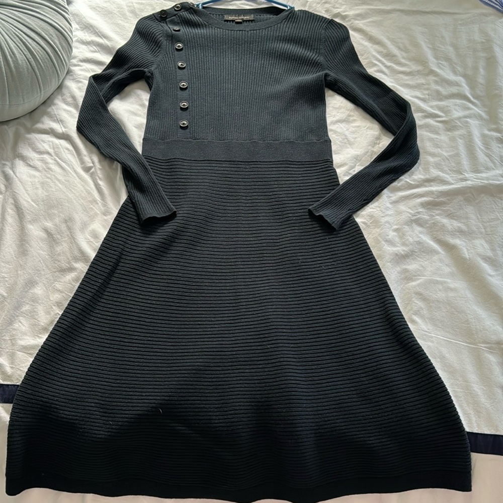 Banana Republic navy ribbed sweater dress